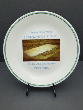 Corelle Corning Glass Works Greencastle Plant 25th Anniversary Collector Plate